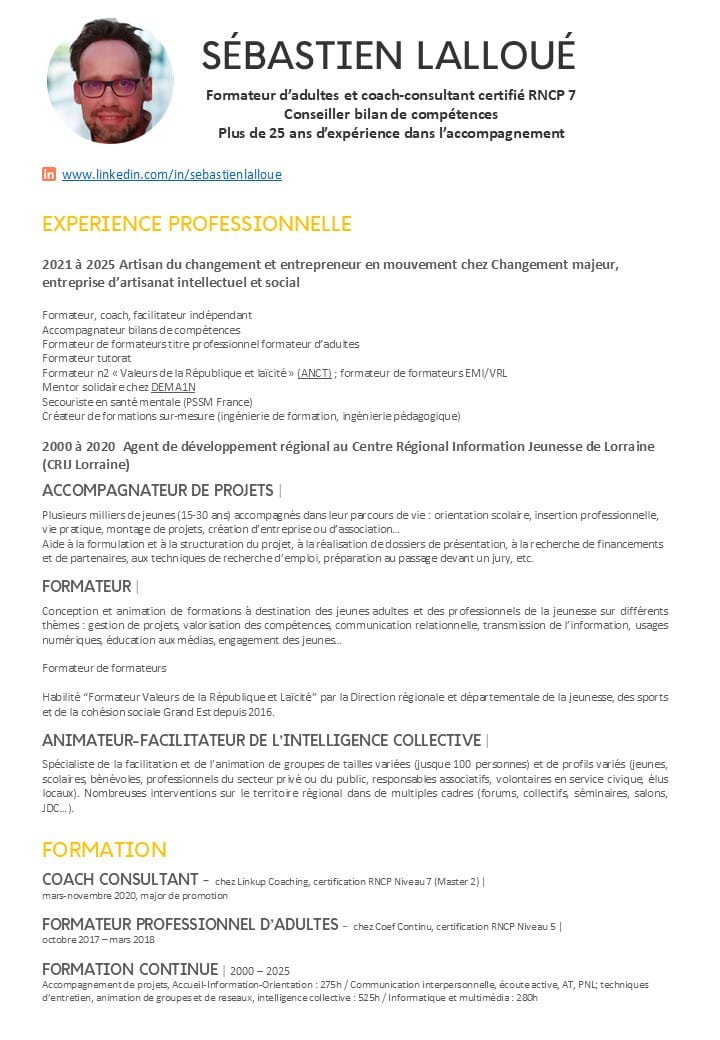 CV Sébastien Lalloué